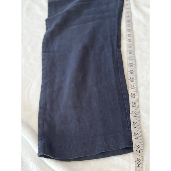 H&M Regular Fit Mens Cropped Pants 34/32 Linen & Polyester Blend Elastic Waistba - Picture 4 of 10